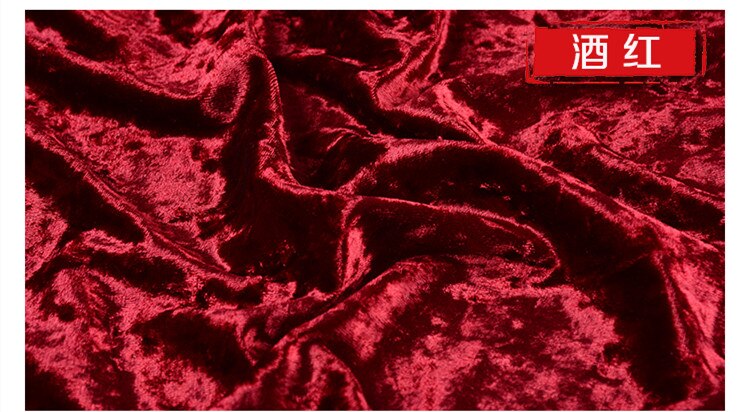 Tissus en velours doré 100x160cm | Tissu pour vêtements, bricolage, patchwork de couture, tissu fait main: Wine red