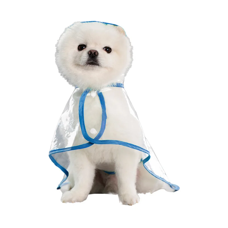 Pet Dog Raincoat Waterproof Pet Clothes Hooded Rain Jacket for Small Medium Dogs Transparent Plastic Puppy Rain Poncho Rainwear