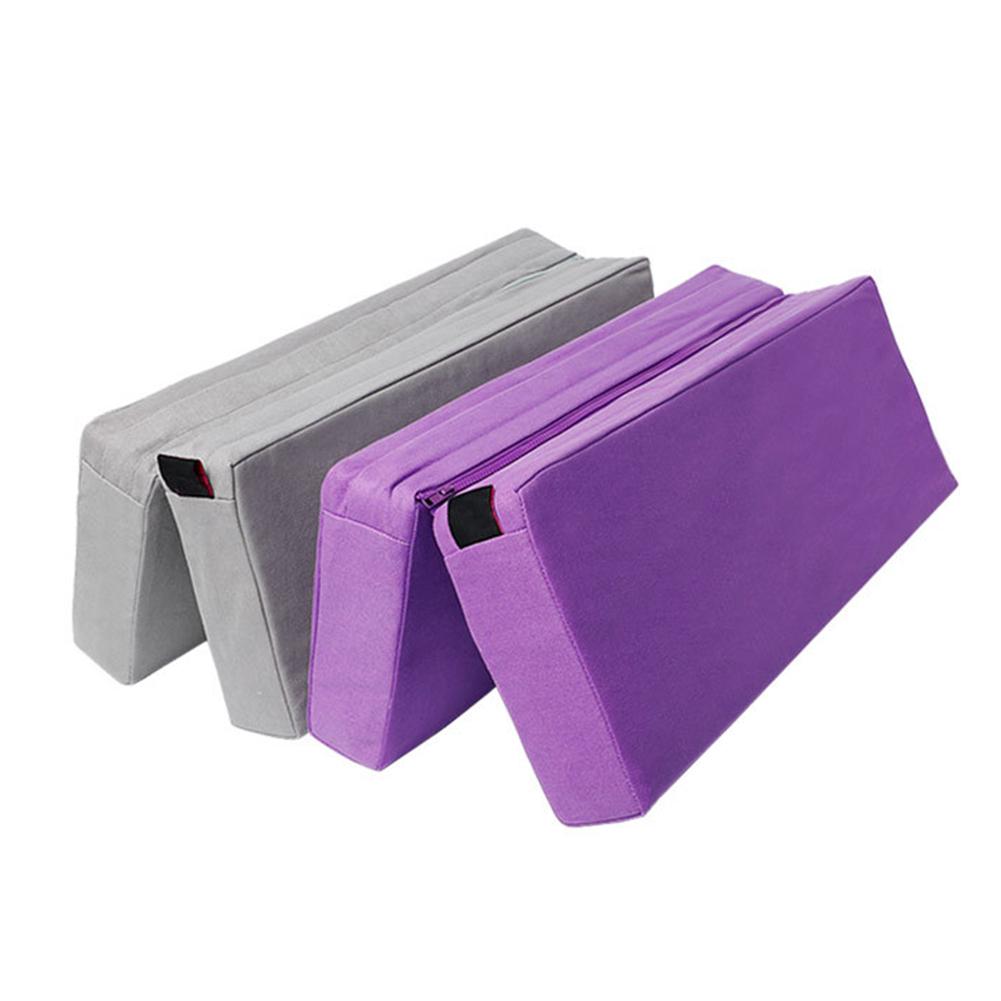 Folding Yoga Bolster for Yin Yoga Rectangular Kapok Filling Washable Cover Organic Cotton Cushion for Restorative Yoga Tube Pill