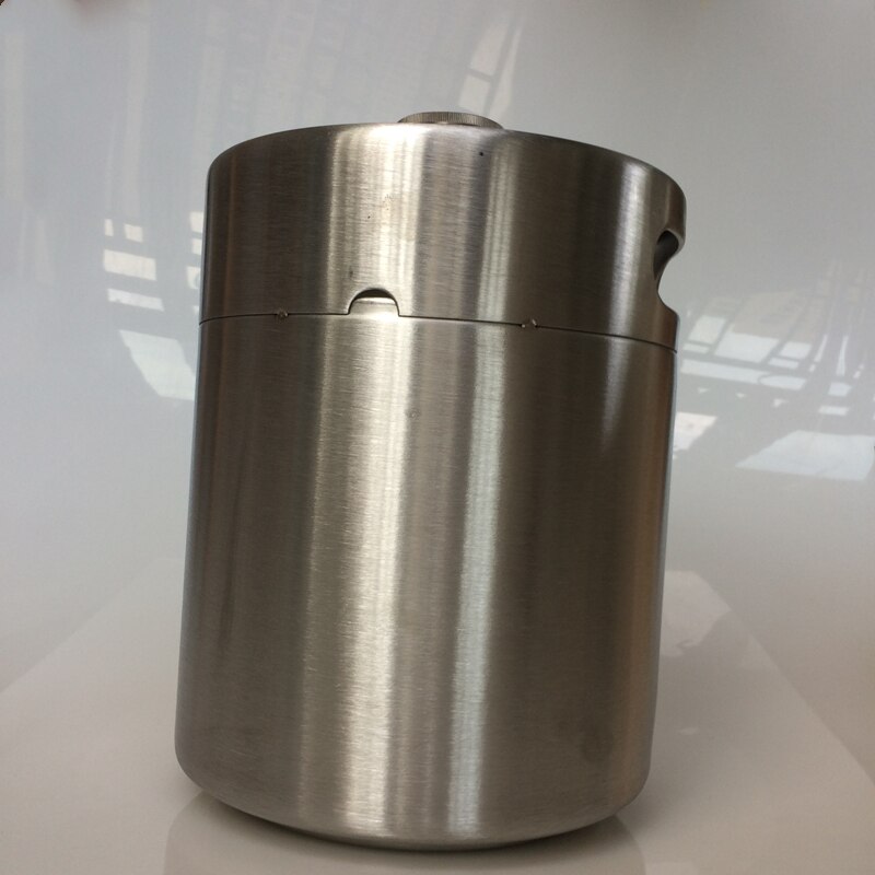 5 Liter Stainless Beer Kegs Portable Stainless Volume 176Oz Mini Keg Beer Growler Home Brew Draft Beer Pail Bar Accessories