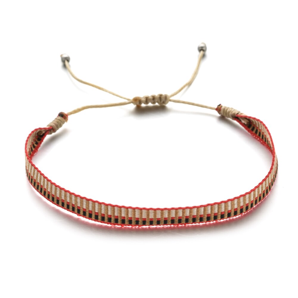 ZMZY trenzado Multicolor Boho mano pulsera tejida de Amistad los hombres y las mujeres Colombia nudo de cordón hecho a mano Wayuu playa de , joyería: QQ281