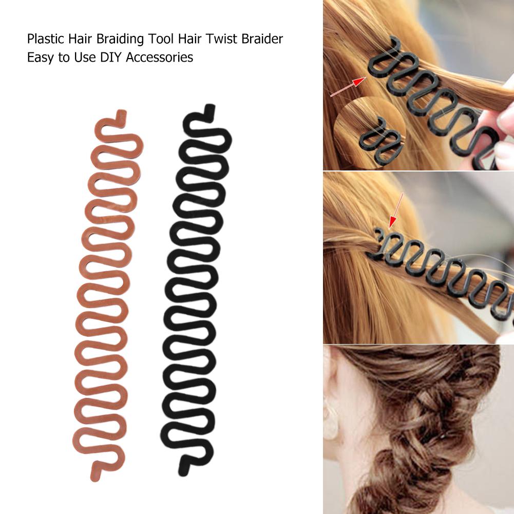 Porte-outil de tresse de cheveux pour femmes, Clip, vague, outil de tresse de cheveux, tissage, rouleau de tresse, outil de coiffure, accessoires de bricolage