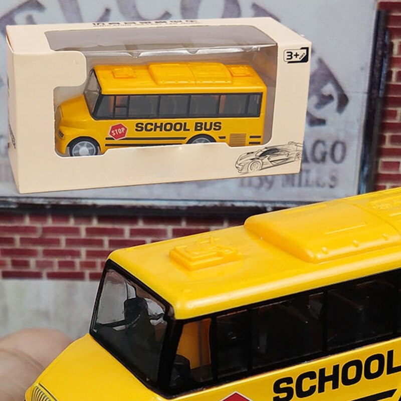 Simuleren Prachtige Lichaam Model Schoolbus Speelgoed Met Pull-Back Fit Voor Kids