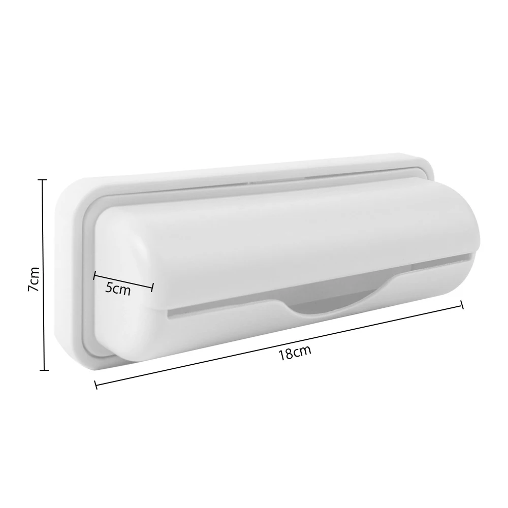 Vuilniszak Opbergdoos Vershoudfolie Container Wandmontage Vuilniszakken Houder Keuken Plastic Zakken Dispenser Badkamer Organisatie: Grey