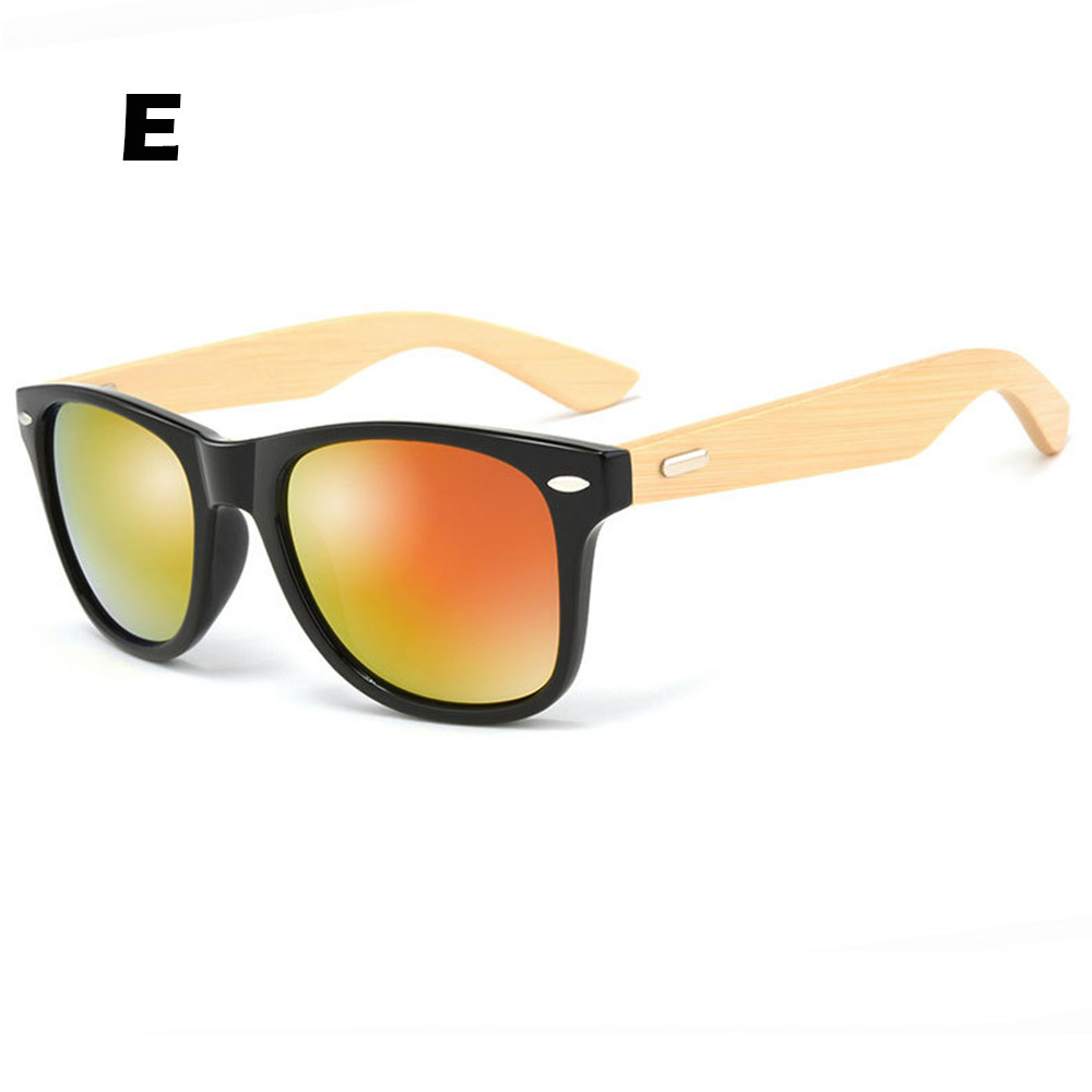 Classic 20 Kleur Film Bamboe Zonnebril Voor Mannen En Vrouwen Houten Hout Retro Vintage Fietsen Bril Meekleurende Oculos Bike # F: E