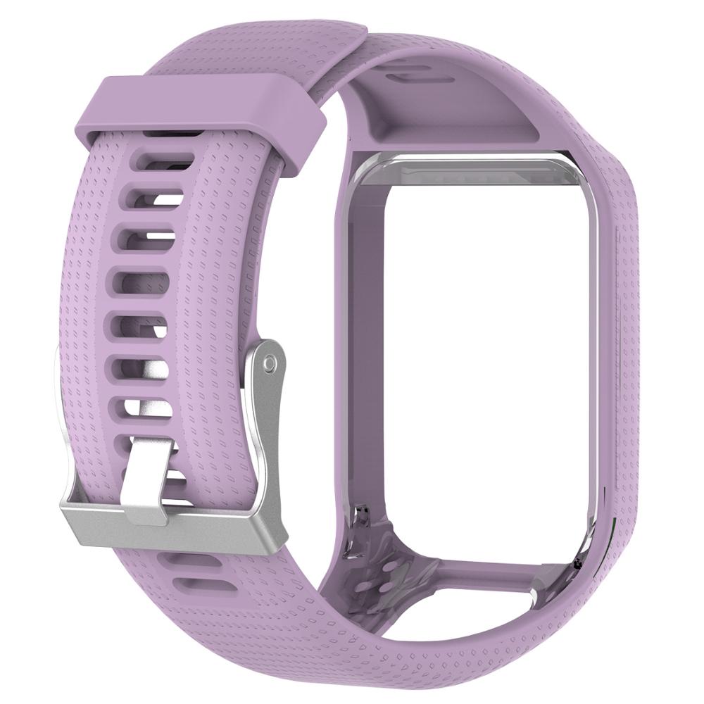 Silikon Band Strap Für Tomtom Runner 2/3 Sport Uhrenarmbänder TPE Handgelenk Gurt Für Tomtom Adventurer/Golfer 2/Funken/3 musik Armband: Purple