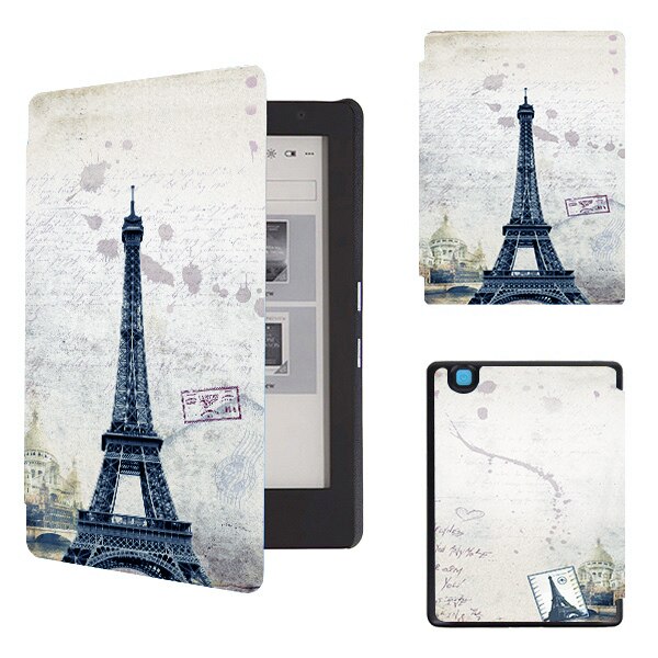 Smart etui til kobo aura  h2o edition 2, 6.8 tommer vandtæt ereader magnetisk cover, slim læder funda capa: Td