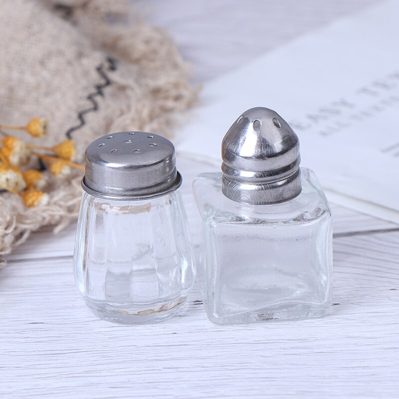 2pcs/set Doll House Miniature 1:12 Accessories glass seasoning bottle Jar Set DIY: Default Title