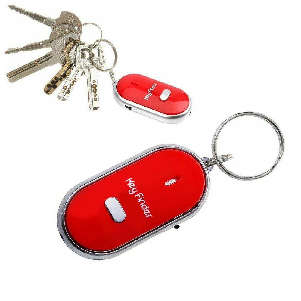 Mini controllo del suono perso Key Finder localizzatore portachiavi torcia a LED fischietto portatile Key Finder disponibile