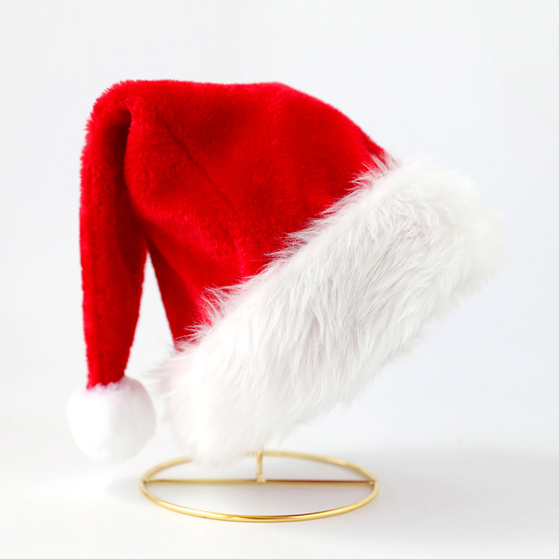 Chapeau Père Noël Noël - Velours Classique Fourrure Confort - Unisexe Adulte & Enfants Fournitures de Fête Festives