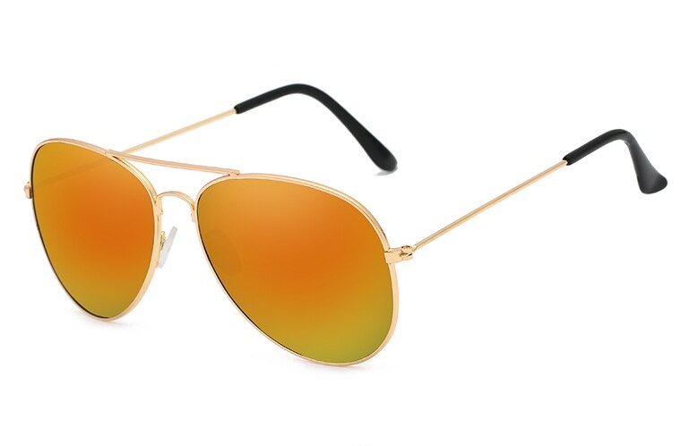 neue Pilot Spiegel Sonnenbrille Frauen/Männer Luxus Sonnenbrille Frauen Vintage Outdoor Driving Oculos De Sol UV400: C3 Gold Red