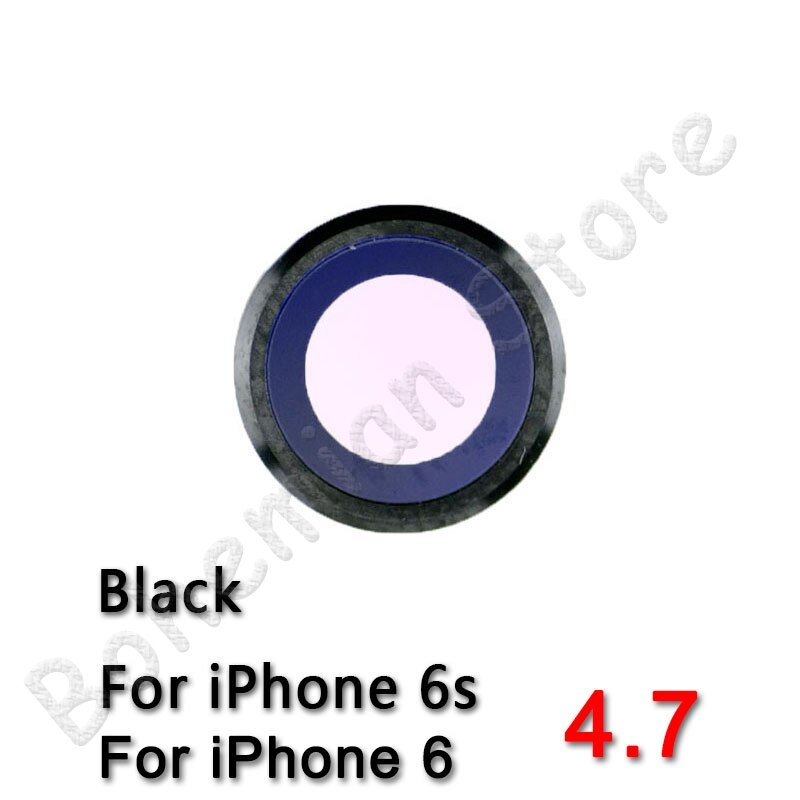 Para iPhone 6 6s Plus, cristal de zafiro, cámara trasera, Lente de Cristal, anillo, cubierta, piezas de repuesto originales: 6s Black