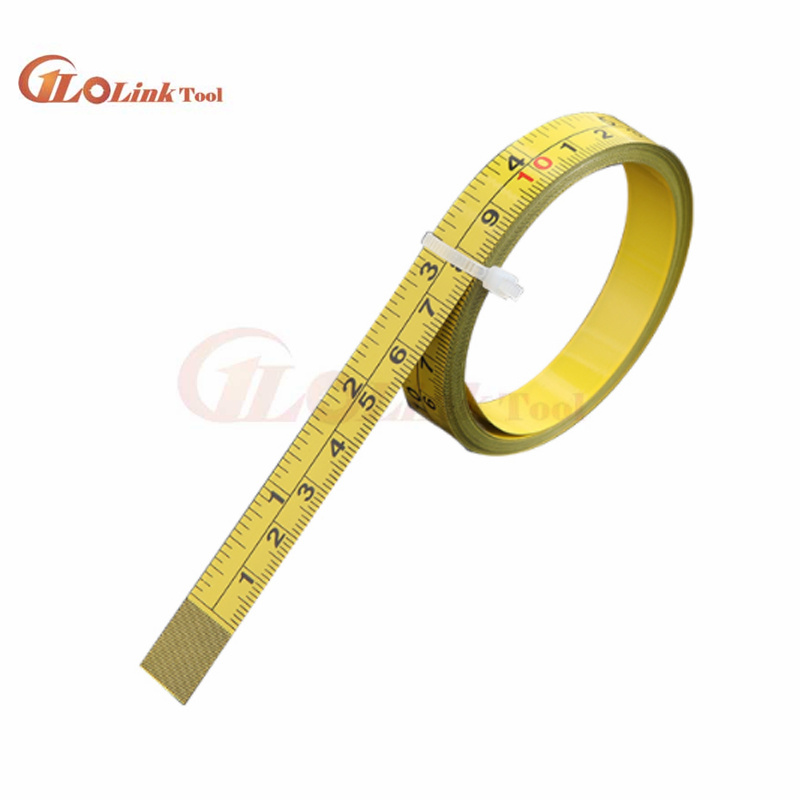 Cinta métrica de inglete de acero, regla de escala autoadhesiva de 0,5 pulgadas, cinta de 1-5M para enrutador Sierra de mesa, herramientas de medición de pista en T