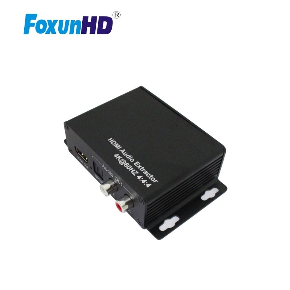 Foxun Hdmi 2.0 Audio Extractor 4K @ 60Hz YUV4:4:4 HDCP2.2/1.4 HC03 Ondersteuning Cec Audio Edid