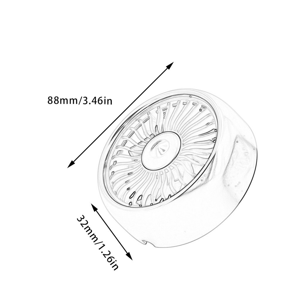 Climatiseur USB voiture ventilateur électrique voiture sortie d'air Console centrale vent Expansion USB Mini ventilateur avec lumière respiratoire colorée