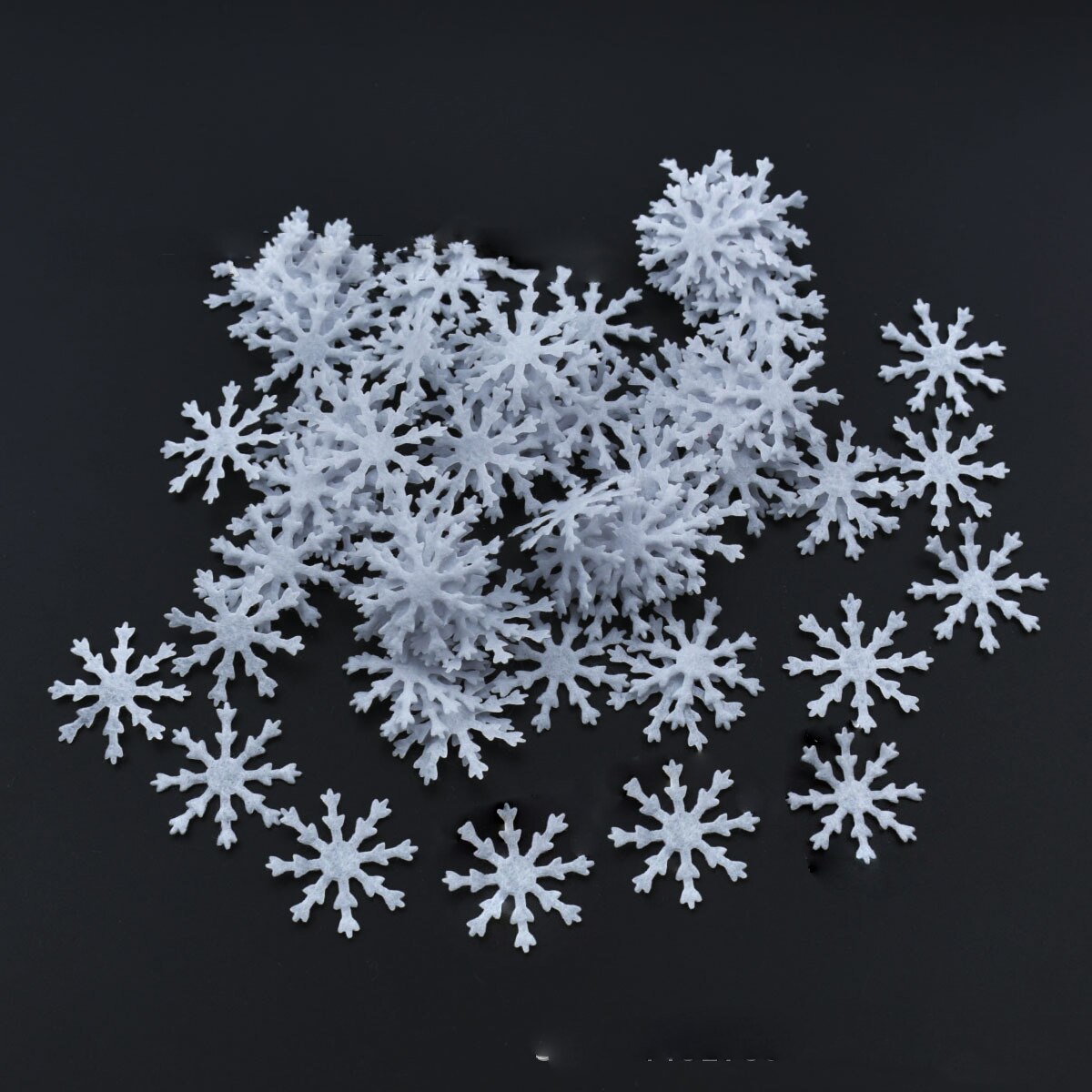 500 stk 25mm kunstige jule snefnug bord konfetti klud sne kort konfetti gør julepynt tilbehør dekor: Stil 9