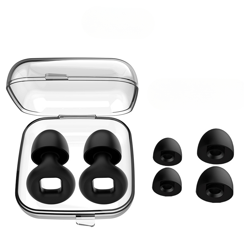 Sound Insulation Noise Prevention Earplug Noise Reduction Sleep Products Deep Sleep Swimming Ear Plug Loop Shape Silent Earplugs: WHITE