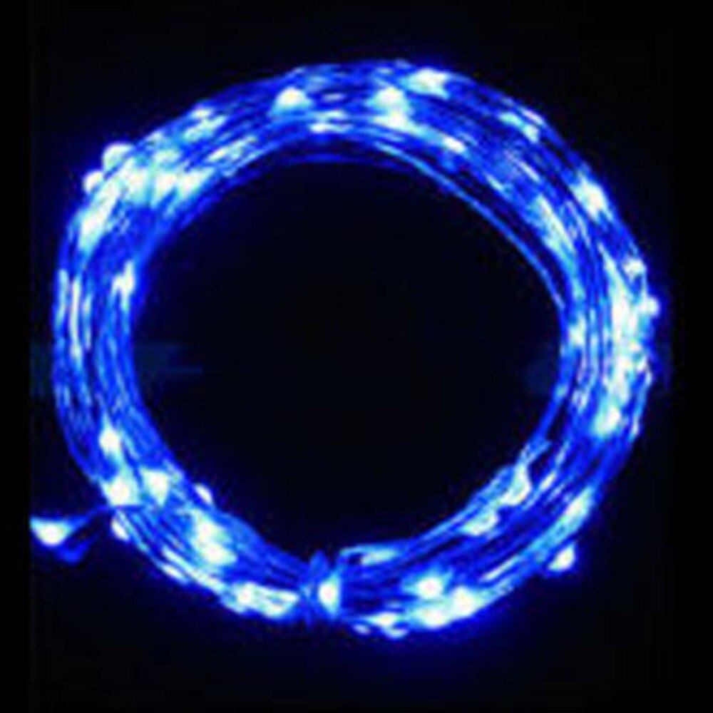 Guirnalda de luces Led Feimefeiyou 2m 20 para exteriores, guirnalda de luces con batería de cobre para fiestas, Navidad, bodas # W3: Blue