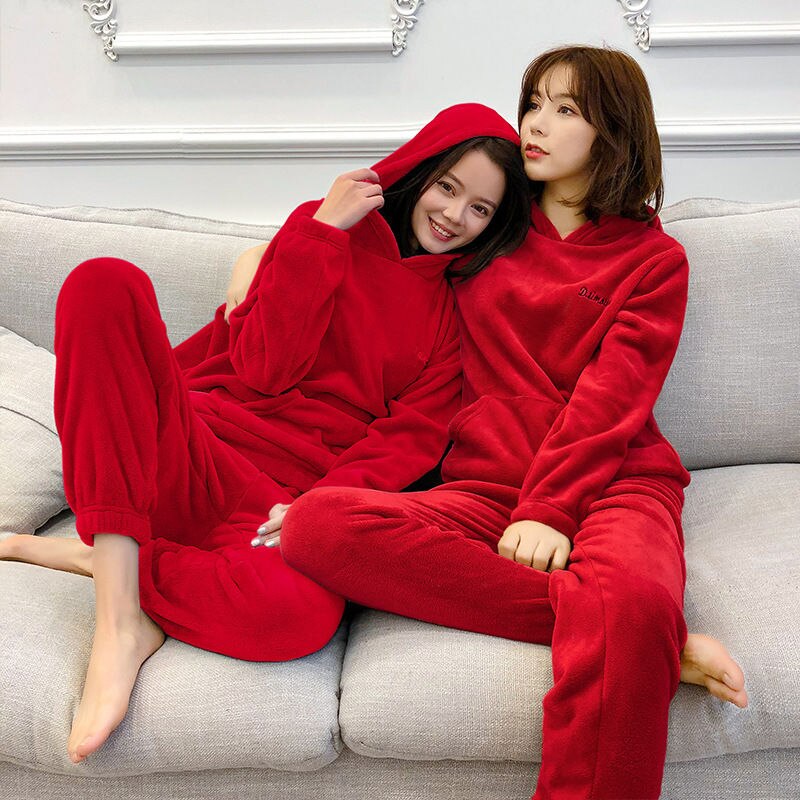Schlaf Unterseite knapp Gedruckt Freizeit schick Flanell Weiche Warme Bequeme Frauen Koreanischen Stil Winter Schlafanzug Hosen Nachtwäsche Ulzzang