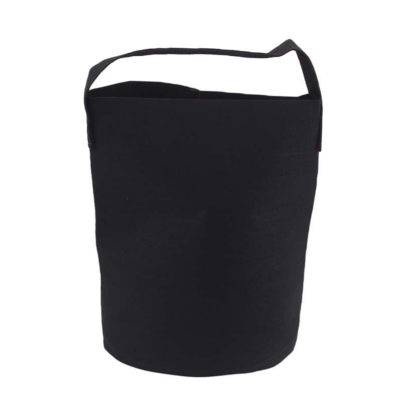 Tuin Outdoor Planten Grow Bag Aardbei Verticale Bloem Kruid Pouch Wortel Ademend Groente Ronde Herbruikbare Pot Planter: Black without holes