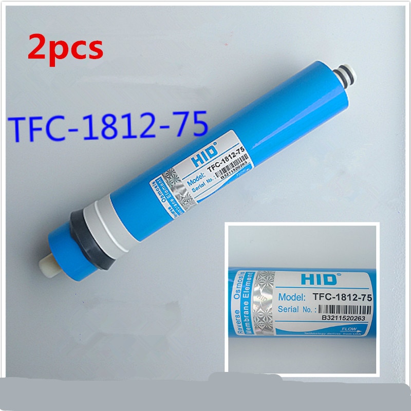 2 stk anvendelig hid-tfc -1812-75g omvendt osmose ro membranfilter husholdningsvandrenser direkte drikkevandsrenser