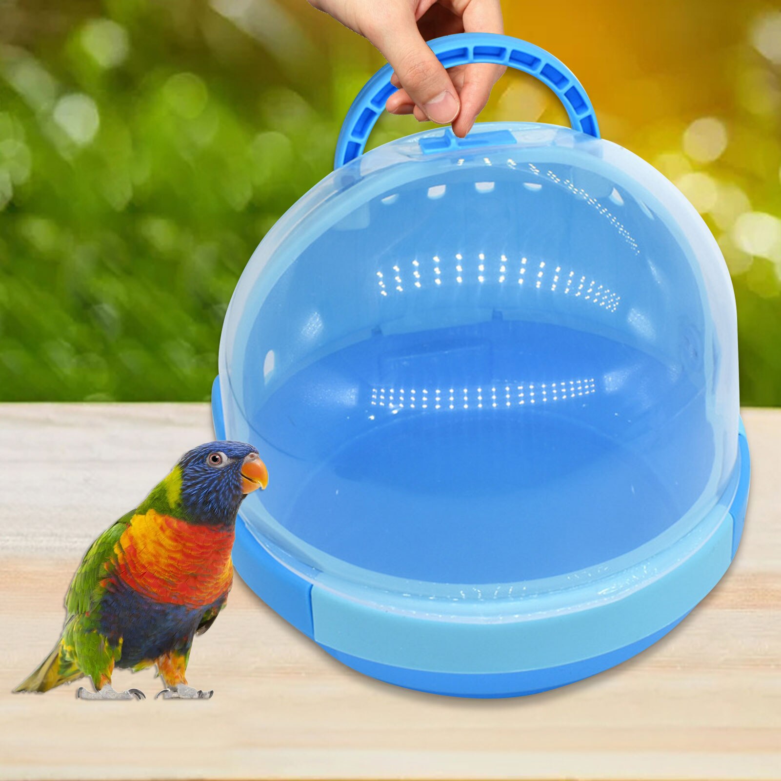 Pet Parrot Carrier Bird Travel Bag Space Capsule Transparent Backpack Breathable Bird Travel Bag