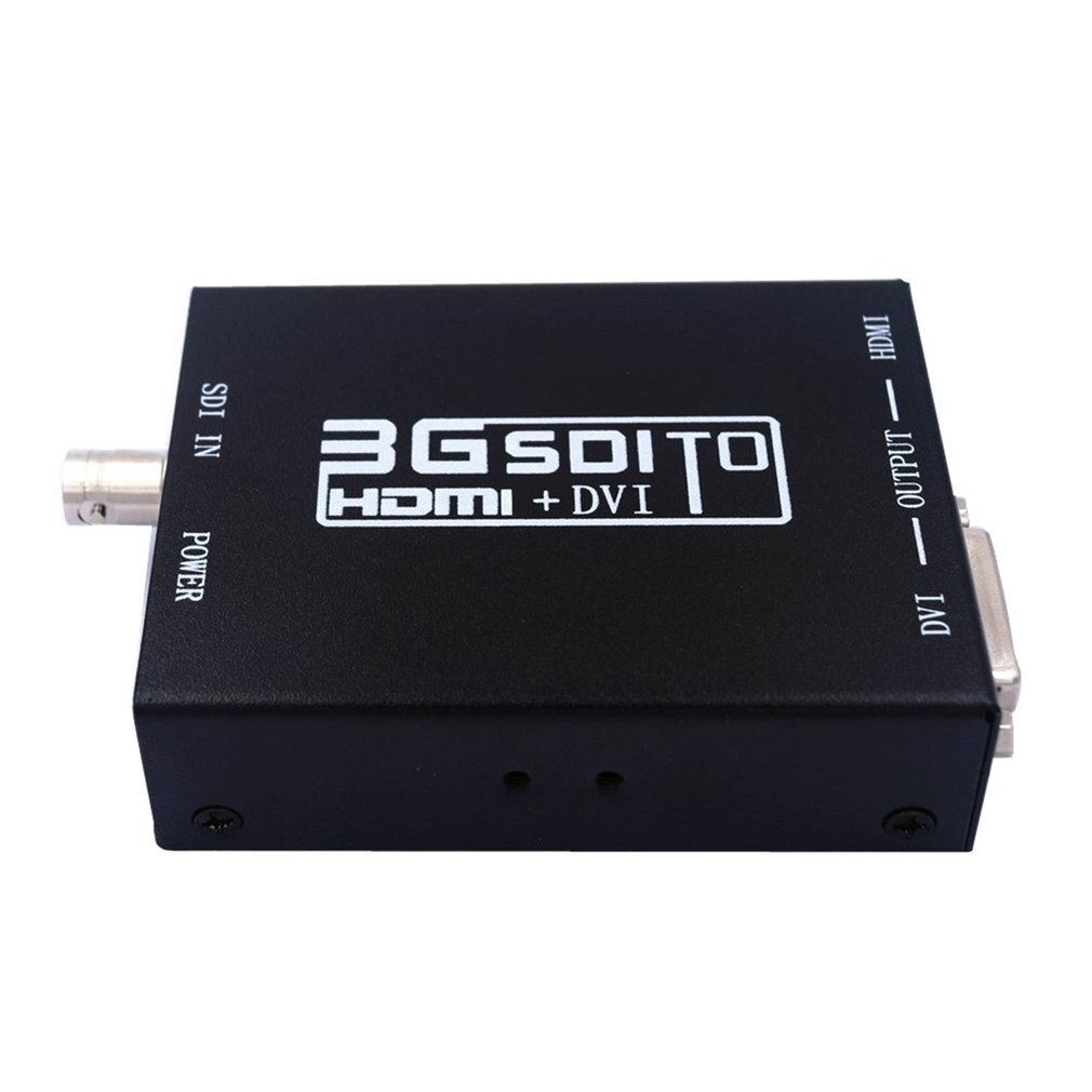 3G SDI zu HDMI + DVI Konverter Ermöglicht SD-SDI HD-SDI und 3G-SDI Signale Gezeigt auf HDMI und DVI Displays mit Power Adapter