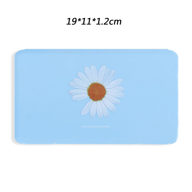 Portable Mask Box Plastic Face Mask Storage Case Boite Rangement Masque Dust Moisture Proof Kids Student Cajas Mascarillas: flower-blue