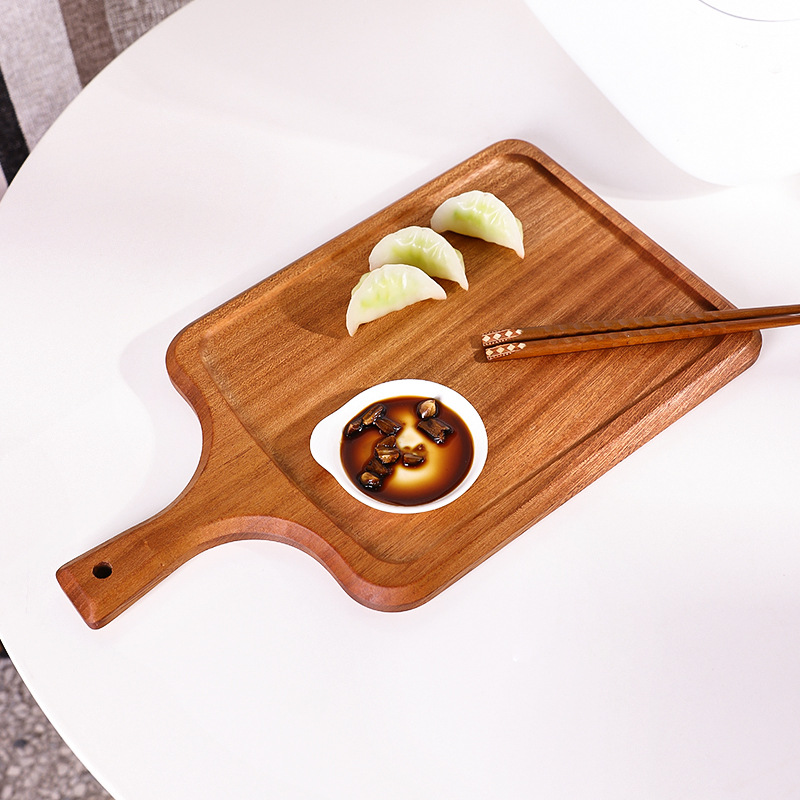 Ebony Wood Chopping Board Whole Wooden Raw And Cooked Cutting Board Dim Sum Pastry Tray