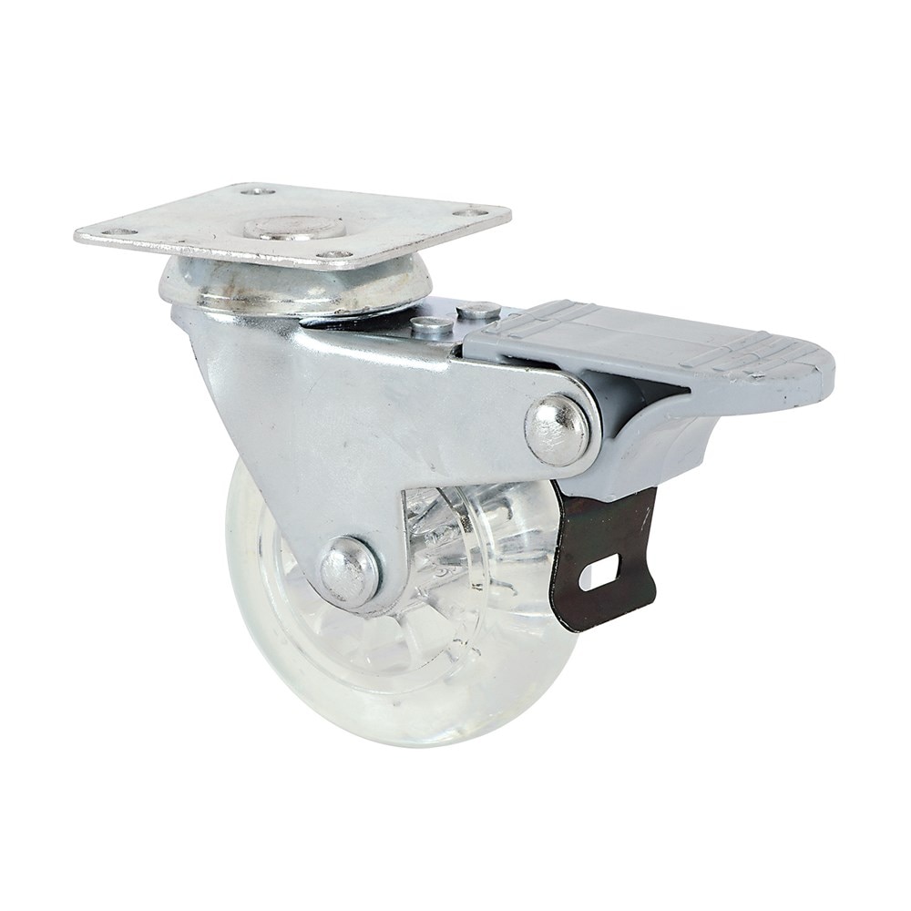 Metal Table Transparent Plastic Brake Caster Wheel Furniture Sofa Table