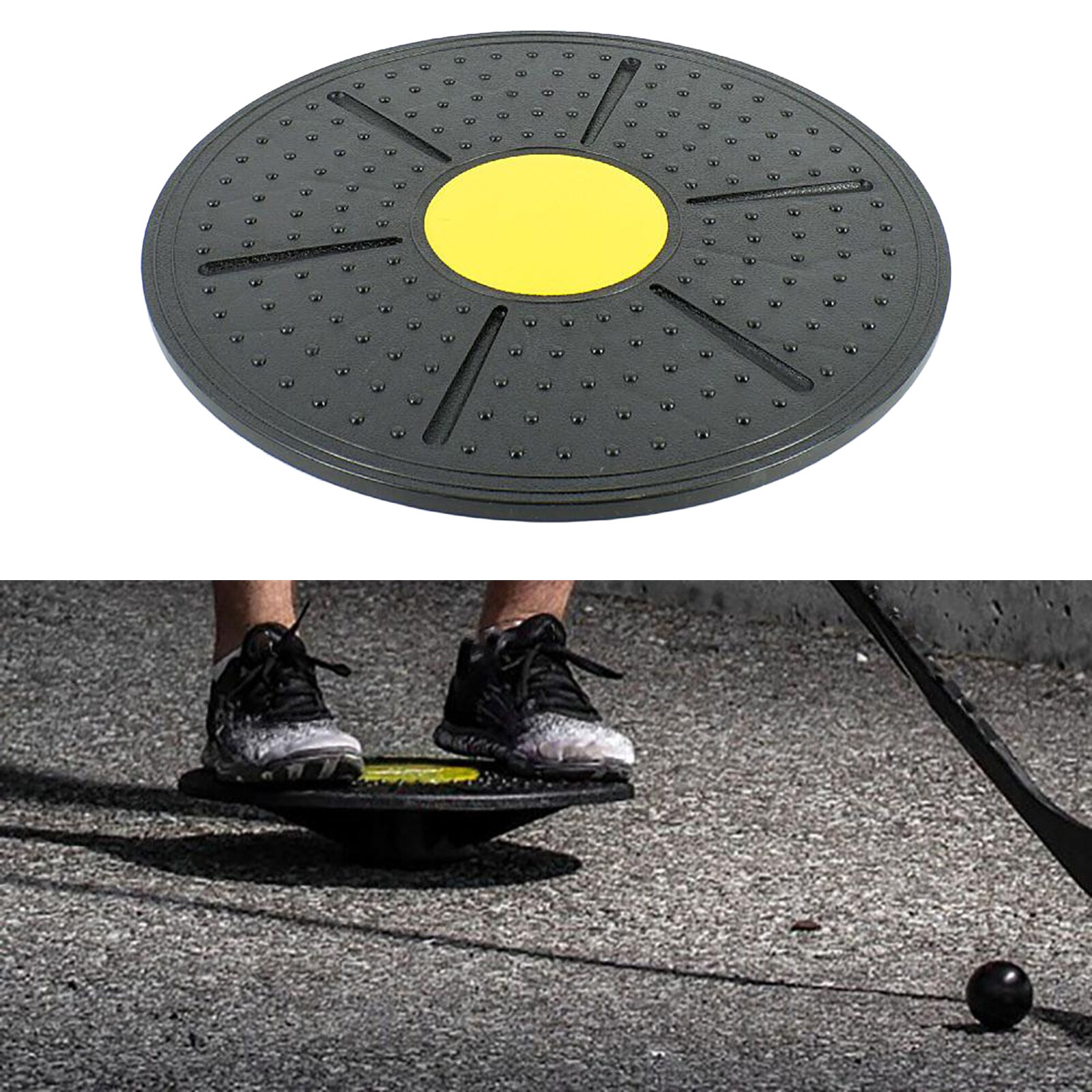 Balance Board Non- Fitness Rotation Stability Disc Home Gym Load-bearing: Yellow