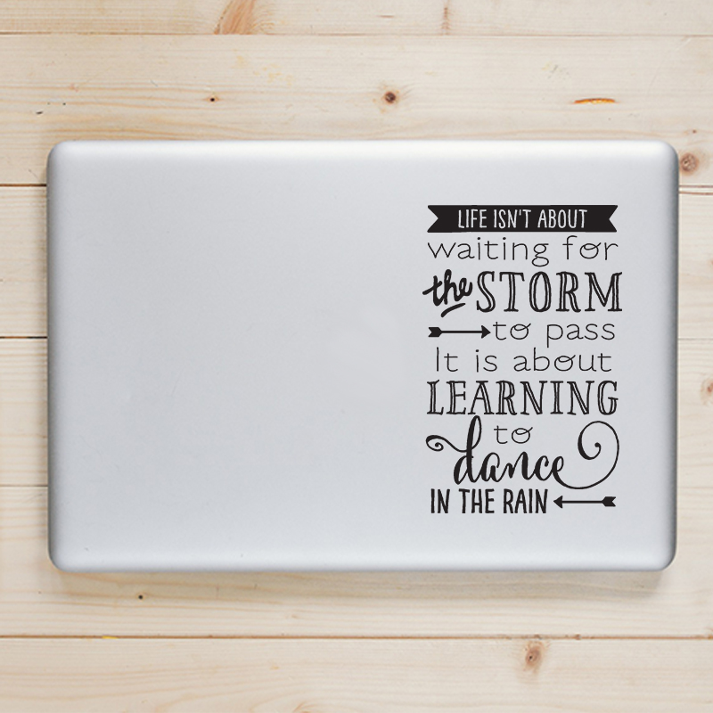 Life & Storm Quote Laptop Decal for Macbook Pro Air Retina 11 12 13 14 15 inch Vinyl Mac Surface Book Skin Notebook Sticker