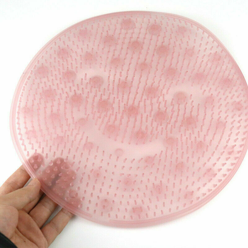 Brand Style Lazy Bath Massage Pad 1PCs Silicone Suction Cup Bathroom Shower Mat Non-slip Bat: Pink