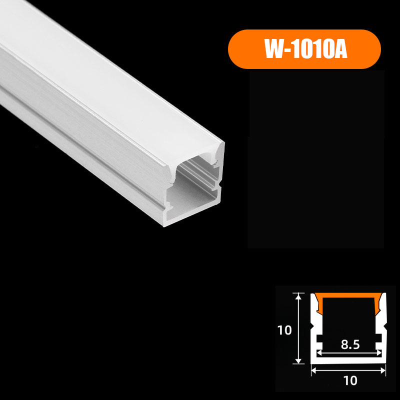 Tira de luces Led de perfil de aluminio negro/plateado, difusor de 2835 5050 canales, iluminación de línea de pared interior, barra de luz magnética para armario de cocina: Blanco / Azul