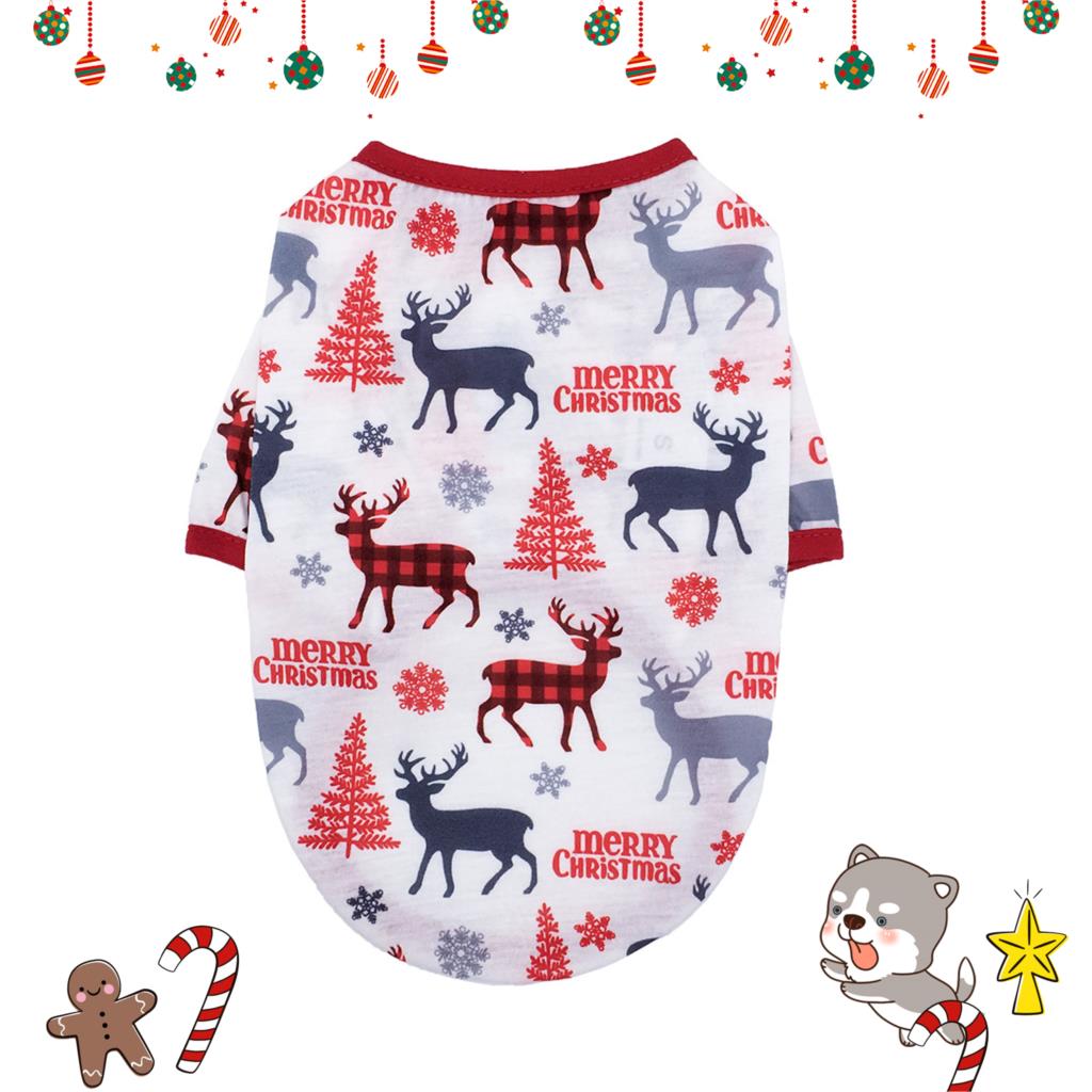 Vêtements pour chiens pas cher chiot gilet pour animaux de compagnie chemise noël chien vêtements pour chiens Costume dessin animé chat vêtements pour animaux de compagnie pour petits chiens: Merry Christmas / M