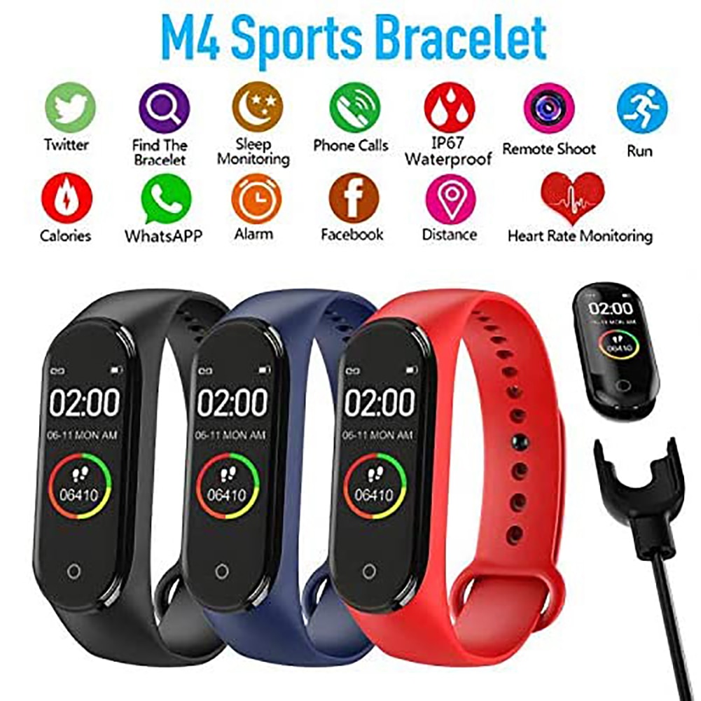 Fitness tracker kroppstemperatur smart armband pulsmätare smart klocka pulsmätare sport män kvinnor