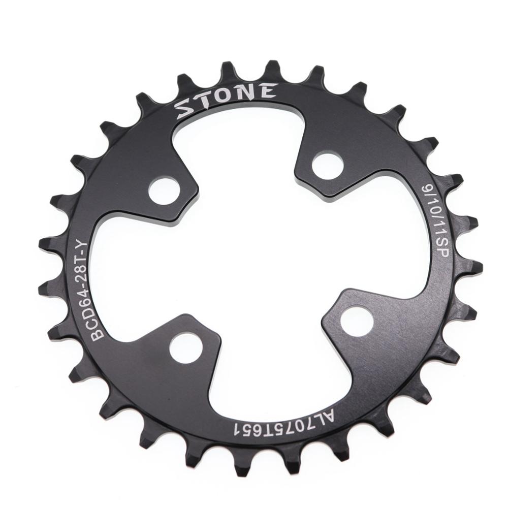 Plato de piedra 64BCD redondo para Shimano XT M780 M785 M782 M960 22t 24t 26t 28T Diente de bicicleta de montaña 64 BCD