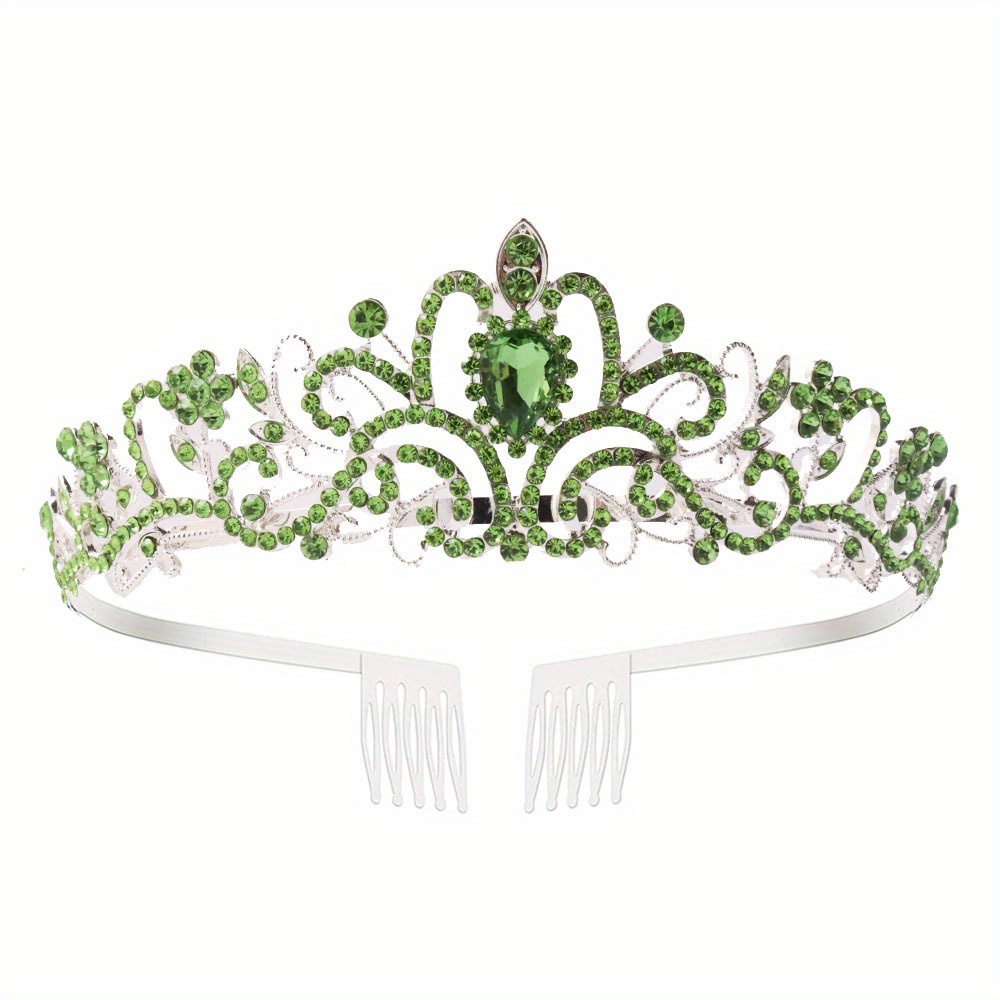 Bruiloft Haar Tiara Kristal Bruids Tiara Kroon Met Kam Strass Prom Diadeem Tiara En Kronen Bruids Bruiloft Haar Accessoires: Ivoor