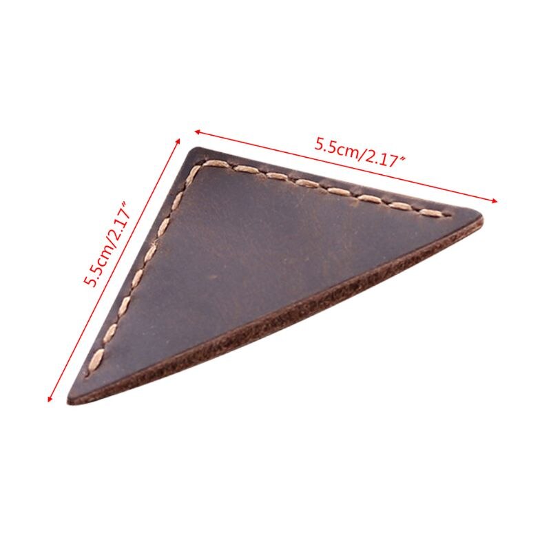 Triangle Bookmark Handcrafted Leather Reading Marking Accessories Corner Page Maker For Book Lover Readers Teacher G88D