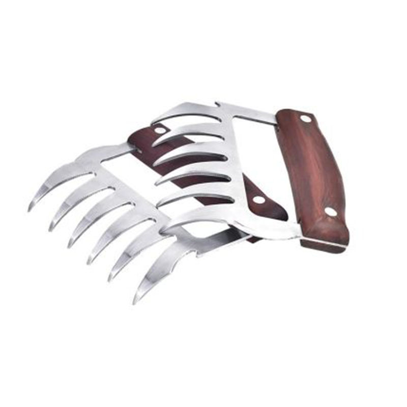 Horquilla de triturador de carne con forma de garra de oso, horquilla de acero inoxidable para barbacoa, trituradora de barbacoa, herramienta para cortar pollo, pato, pavo, estabilizador