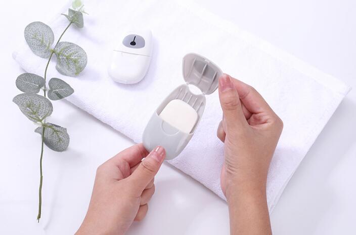 Savon de Boxe jetable | Savon de voyage en plein air, savon de toilette jetable, lavage des mains, bain à main, tranches propres parfumées, feuilles, Mini savon Portable