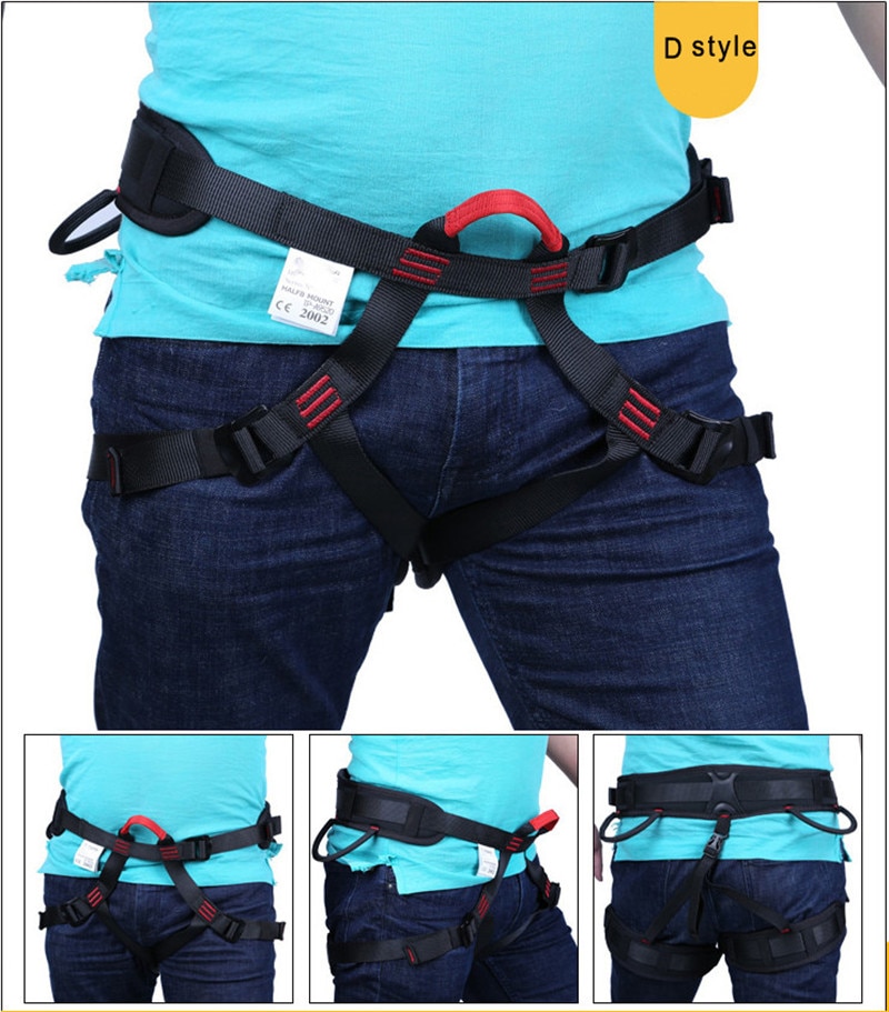 Cortina rappel de escalada en roca de rescate, equipo limpieza pared, arnés de protección de cintura de , cinturones de seguridad