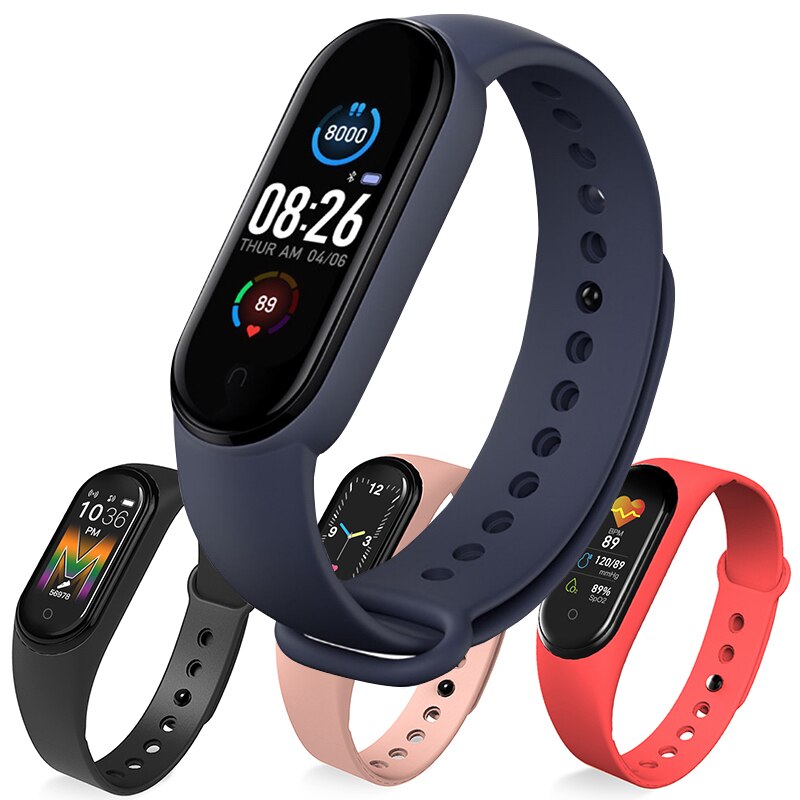 M5 Waterdicht Polsbandje Slimme Armband Bluetooth Call Telefoon Horloge Hartslag Bloeddruk 5 Fitness Tracker Voor Xiaomi Huawei