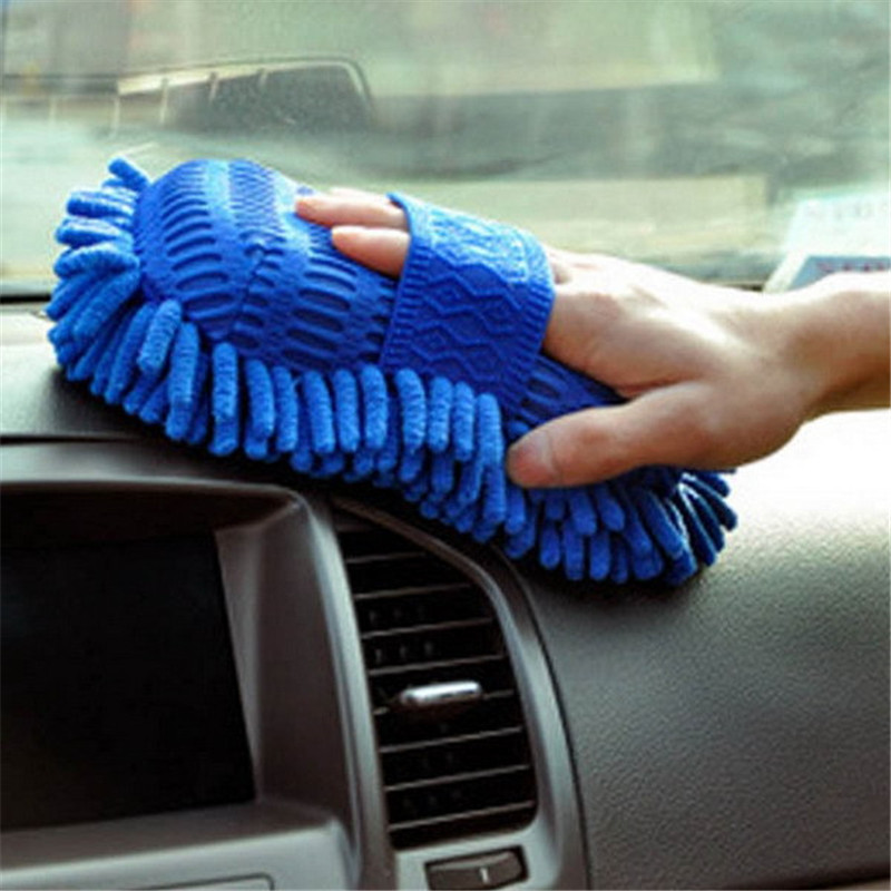 Esponja de microfibra para lavado de coche, plumero para limpieza de detalles, cepillos de lavado multifunción, plumero