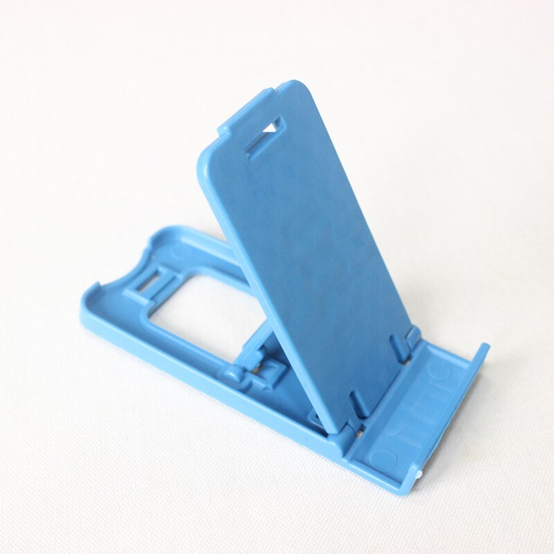 Mini Universal Foldable Phone Stand Plastic Desktop Mount Portable Folding Stand for iPhone Samsung Xiaomi Smartphone Stand: Blue