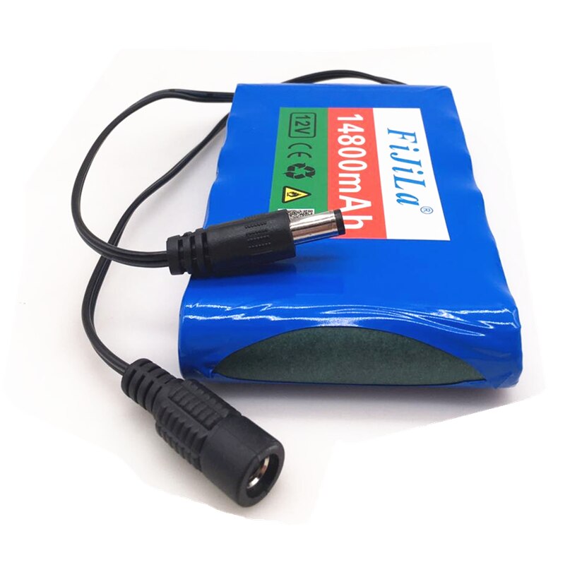 100% batterie 12V d'origine 13.8Ah 18650 Rechargeable Lithium Ion batterie capacité DC 12.6V 13800mAh CCTV Cam moniteur