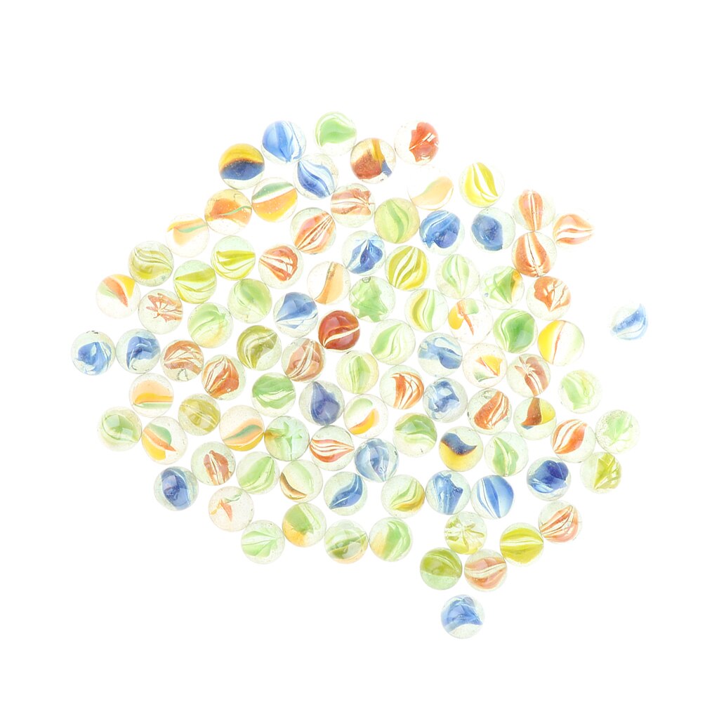 100pcs 12mm Glass Bead Marbles Ball Kid Toy Party Bag Filler Tank Vase Decor