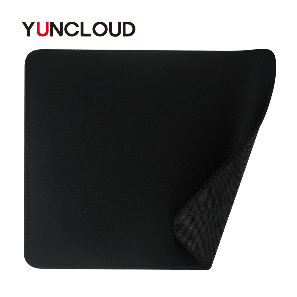 YUNCLOUD gioco topo pad 24*20 cm Antiscivolo Velocità/di Controllo Bordo di Bloccaggio Nero topo Zerbino pad del topo Tappetini computer portatile del PC Del computer tavoletta