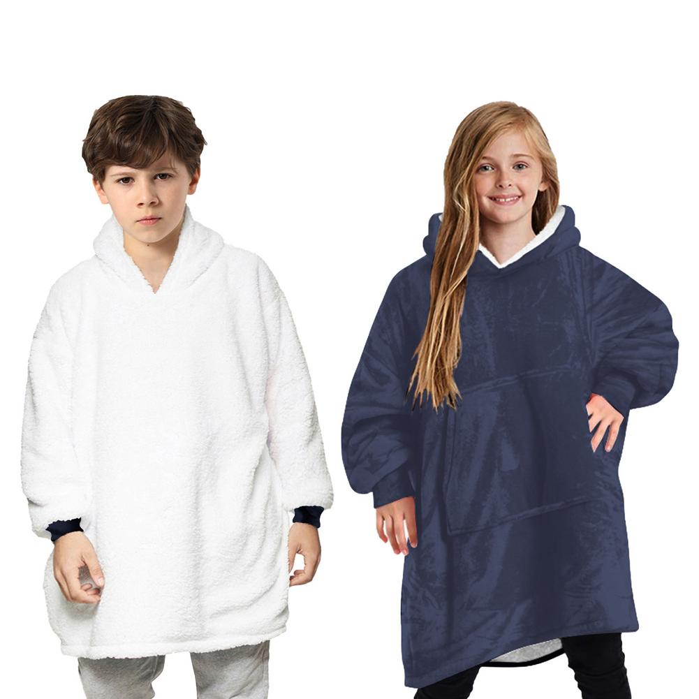 Tv fleece deken capuchon wintertrui voor kinderen dekens kinderbadjas bank gezellige deken warm