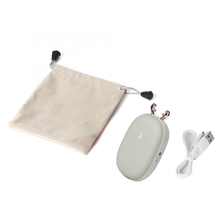 2 in 1 mini draagbare usb-oplaadbare dubbelzijdige thermostatische handwarmer mobiele powerbank verwarming calefactor: Groente